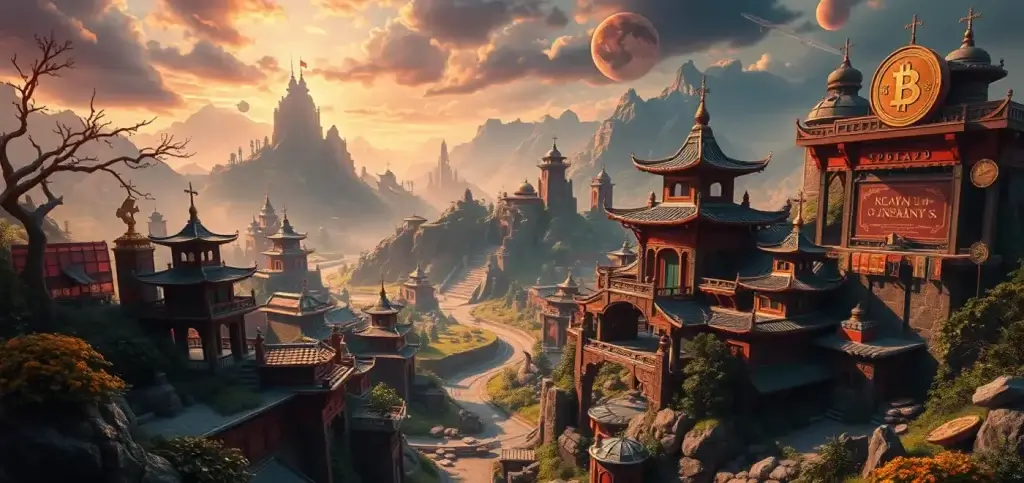 An illustrative graphic showcasing the P2E token economics model, including elements of NFT tokens and in-game currency dynamics in GameFi.