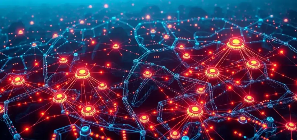 A high-quality image illustrating the concept of oracles in blockchain technology, showcasing data feeds and smart contracts interacting seamlessly in a digital network.