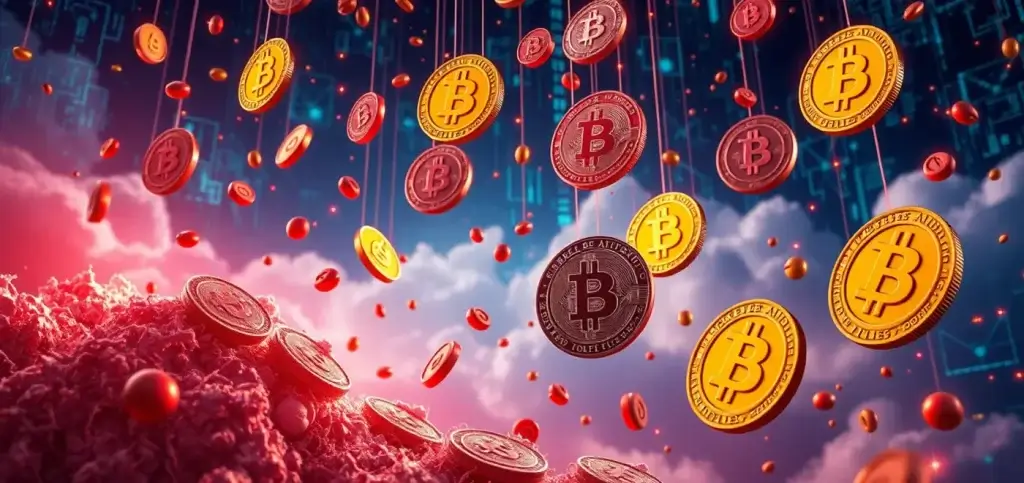 A detailed illustration demonstrating the concept of airdrops in cryptocurrency, highlighting token eligibility and wallet safety mechanisms.