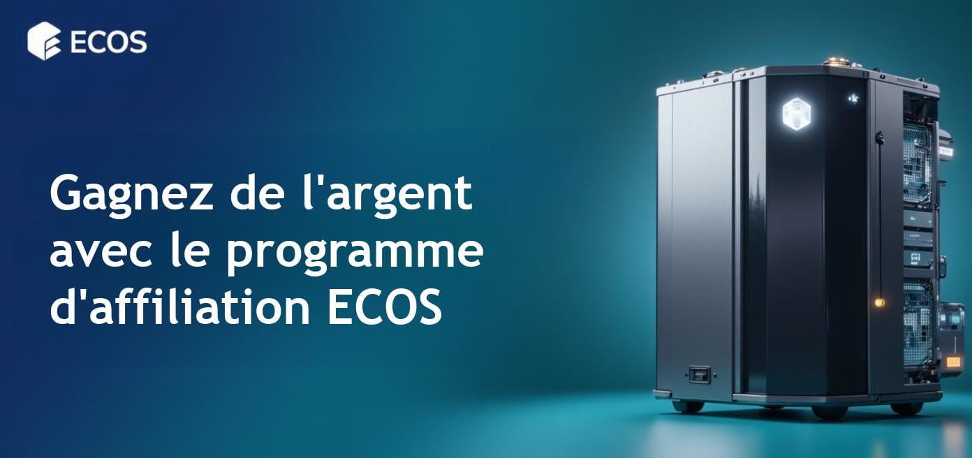 Programme d’affiliation ECOS: Gagnez jusqu’à 15% avec le minage dans le cloud