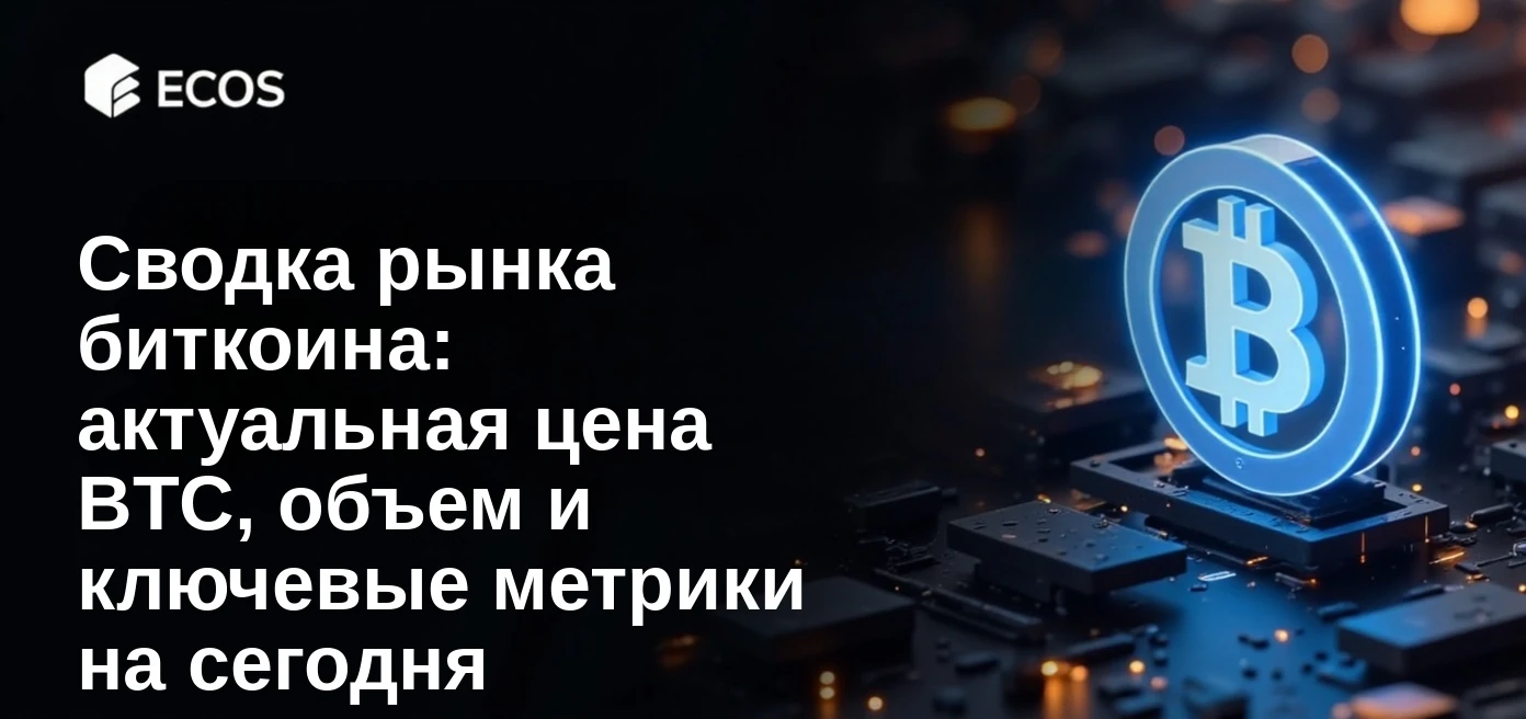 Сводка рынка биткоина: актуальная цена BTC, объем и ключевые метрики на сегодня