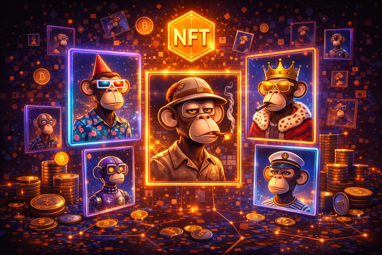 Bored Ape NFT и другие коллекции с обезьянками