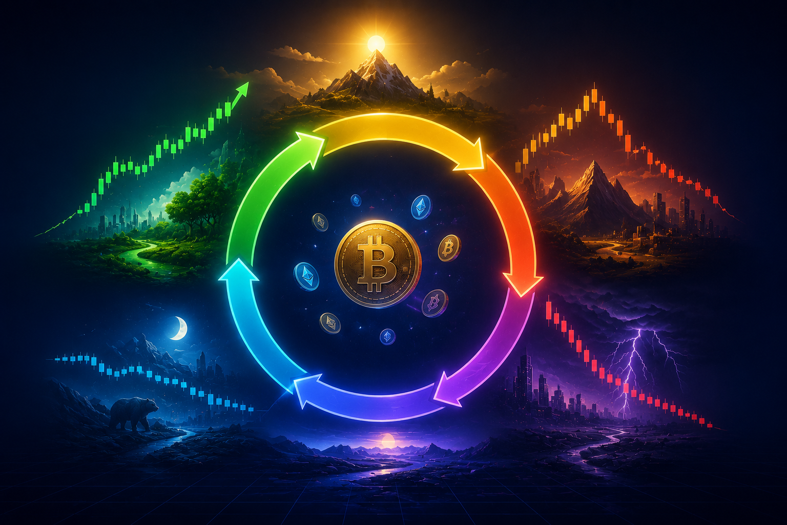 Patrones e indicadores en los ciclos del mercado cripto