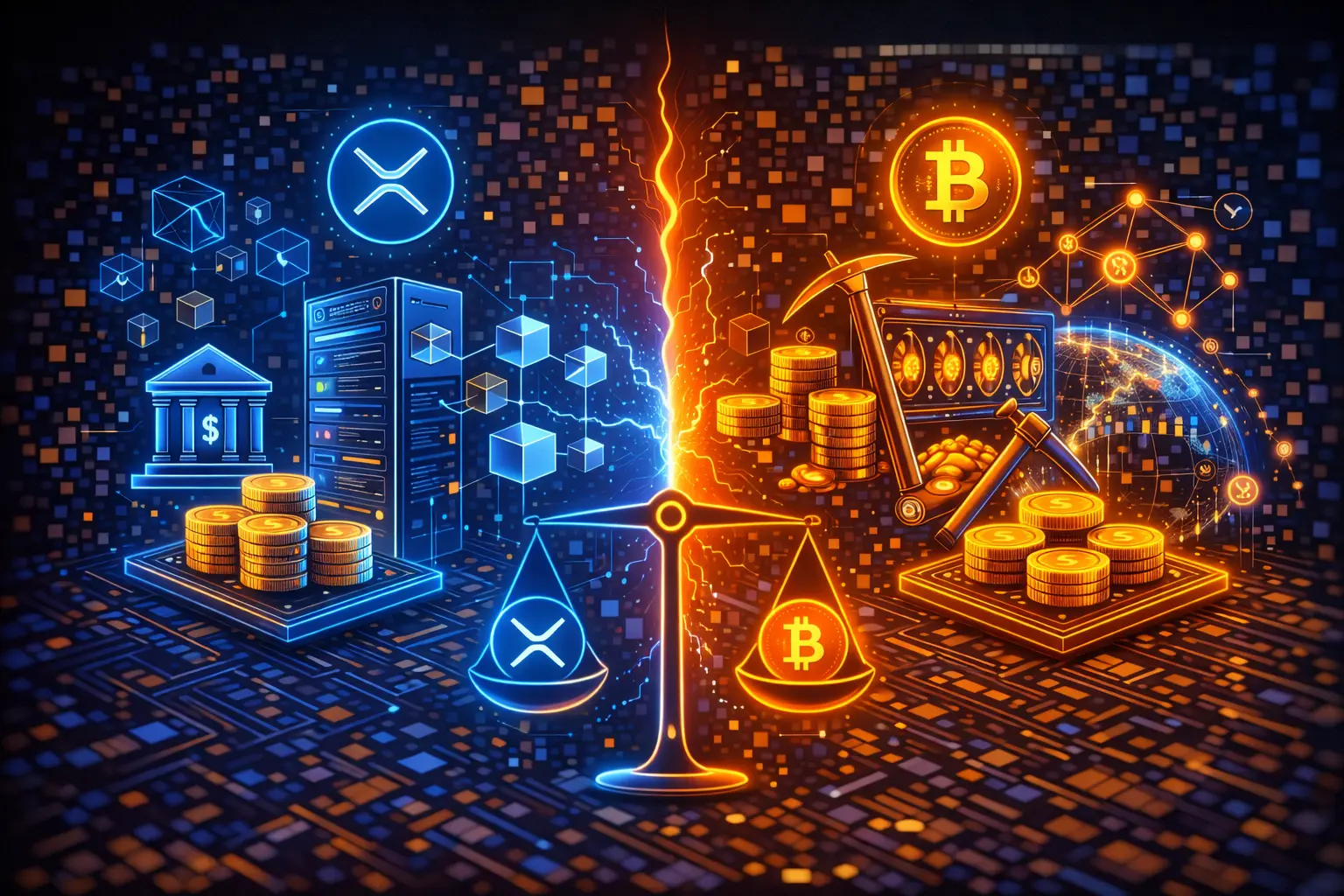XRP против Bitcoin: ключевые различия