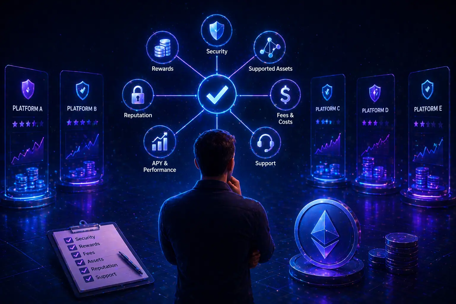 Cómo elegir la plataforma de staking adecuada