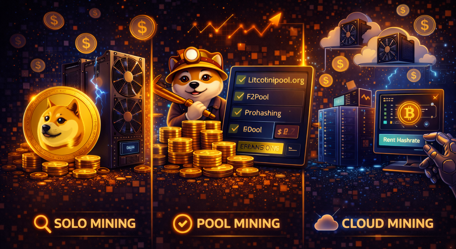 Dogecoin-Mining-Methoden